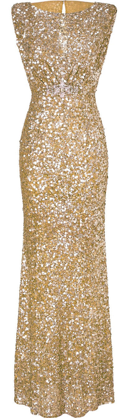 Formal Dresses & Gowns Sexy Sleeveless Sequined Formal Dress Slim Fit Backless Evening Dress