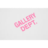 Gallery Dept Pink Letters Printed Men's and Women's Loose Short-Sleeved T-shirt
