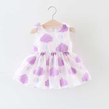 Girl Dress Summer Baby Sleeveless Cloud Rain Vest Dresses