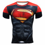 Marvel T Shirt Marvel Short-Sleeved T-shirt Men's Fitness