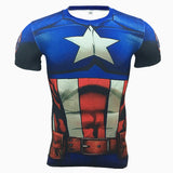 Marvel T Shirt Marvel Short-Sleeved T-shirt Men's Fitness