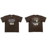 Rrr123 T Shirt Vintage Distressed Casual Loose-Fitting T-shirt