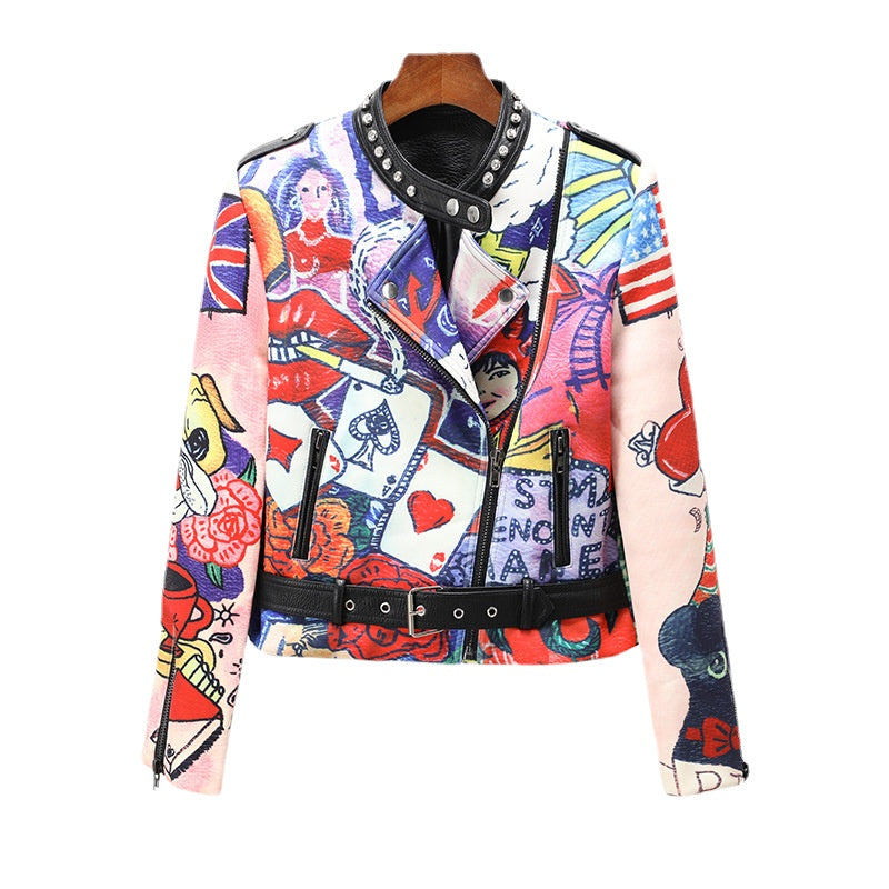 Punk Rock Jacket Rivet Punk Fashion Motorcycle Clothing