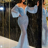 Lady Gaga Dress Elegant Golden Fishtail Evening Dress