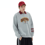 Preppy Aesthetic Sweatshirt Leisure Sports Sweater Male Loose