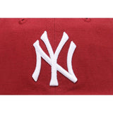 Dodgers and Yankees Baseball Cap 47brand Baseball Cap Women Wine Red Soft Top NY Embroidery La Cap Casual Hat
