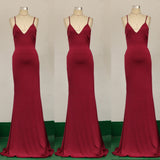 Formal Dresses & Gowns Sexy Red Evening Dress Sleeveless Strap Backless Formal Dress