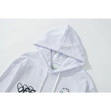 Graffiti Arrow Print Sweater off Loose Men and Women Couple Terry Hooded Jacket Owt