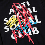 Anti Social Club Hoodie Fall Winter Hooded round Neck Street Casual Sweatshirt Men and Women