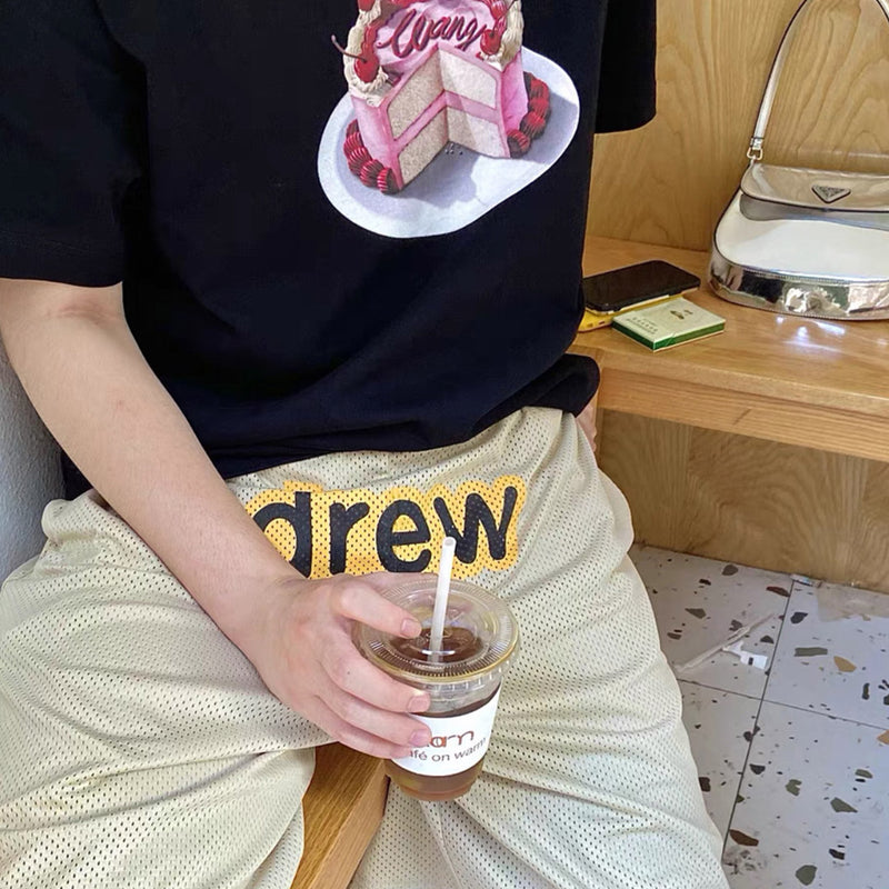 Drew House Smiley Shorts Fashion Brand High Street Fashionable Loose Beach Shorts