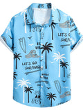 Men Hawaii Shirts Short-Sleeved Shirt Casual Summer Men's Shirt