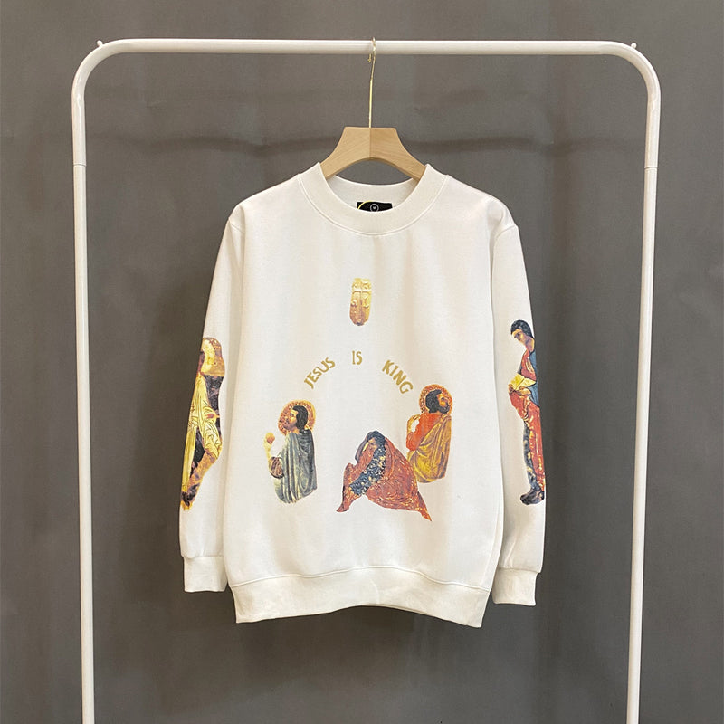 Jesus Is King Merch Hoodie Autumn and Winter round Neck Coat Popular