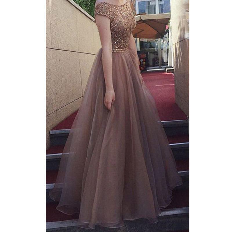 Formal Dresses & Gowns Dress Sexy Backless Waist Trimming Long Dress