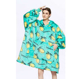 Hoodies Blankets Hooded Double Layer Brushed Hoody Lazy