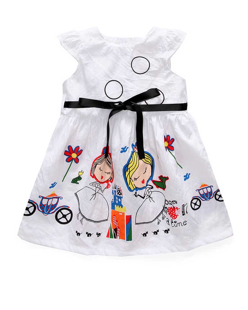 Girl Dress Summer Cartoon Printed Children's Dress