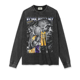 Kobe Shirt Kobe Printed Long-Sleeved T-shirt American Distressed Cotton