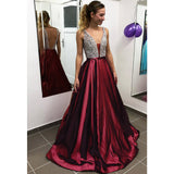 Homecoming Dresses Spring and Summer Sexy V-neck Embroidery Sequin Formal Dress