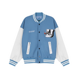 Brown Cropped Varsity Jacket Autumn and Winter Baseball Uniform