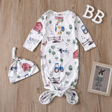 Knotted Baby Gown Children's Pajamas Men's and Women's Baby Anti-Kick Quilt Sleeping Bag