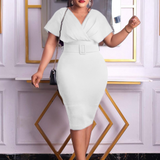 Nina Parker plus Size Dresses Fashionable Slimming Elegant Ol Dress