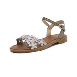 Flat Dress Sandals Summer Flat Hollowed Buckle Strap Casual Sandals