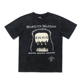 Marilyn Manson T Shirt Heavy Weight Retro Short Sleeve Vintage Tee