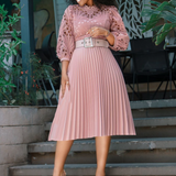 Nina Parker plus Size Dresses plus Size Lace Sexy Cutout Pleated Dress