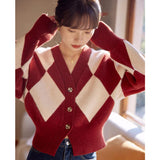 Preppy Aesthetic Sweater Spring Knitted Sweater Short Vintage