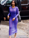 Olivia Wilde See through Dress Mesh Stretch Tight Sexy Dress
