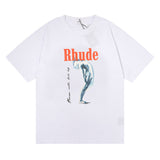 Rhude T Shirt Tortured Goddess Hip Hop Men and Women Same Casual