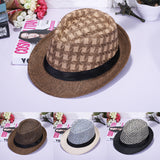 Mens Kentucky Derby Hats Flat Top Denim Hat Men Plaid Retro