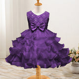 Toddler Girls Sequin Gown Dress Baby Children's Skirt 100 Days Old and One Year Old Dress Multi-Layer Princess Dress