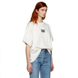 Summer Loose T-shirt Letter Print Casual Short Sleeve White Top