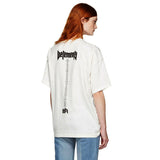 Summer Loose T-shirt Letter Print Casual Short Sleeve White Top