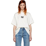 Summer Loose T-shirt Letter Print Casual Short Sleeve White Top