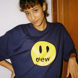 Drew House Smiley Face Short Sleeve Loose Crew Neck Casual Couple T-shirt Men