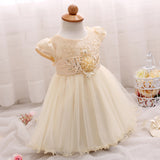 Toddler Girls Sequin Gown Dress Lace Children Shirt Summer Sleeveless Toddler Bright Beads Children's Dress