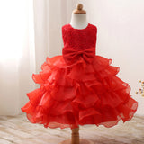 Toddler Girls Sequin Gown Dress Wedding Dress Multi-Layer Mesh Bubble Skirt Girls Costumes