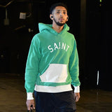 Saint Michael Hoodie Color Block Embroidery Loose-Fitting Hoodie