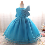 Toddler Girls Sequin Gown Dress Bowknot Multi-Layer Mesh Lace Princess Children Shirt