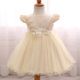 Toddler Girls Sequin Gown Dress Baby Flower Embroidered Children Shirt Princess Dress