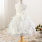 Toddler Girls Sequin Gown Dress Girls' Skirts Princess Dress with Corsage Color Net Dress Performance