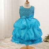 Toddler Girls Sequin Gown Dress Girls' Skirts Princess Dress with Corsage Color Net Dress Performance
