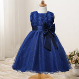 Toddler Girls Sequin Gown Dress Girls' Skirts Princess Dress with Corsage Color Net Dress Performance