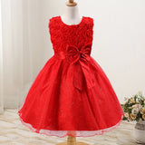 Toddler Girls Sequin Gown Dress Girls' Skirts Princess Dress with Corsage Color Net Dress Performance