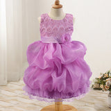 Toddler Girls Sequin Gown Dress Girls' Skirts Princess Dress with Corsage Color Net Dress Performance