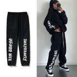 Kanye West Sunday Service Pant Yourself Printed Fleece Sweatpants Loose Leisure Sports