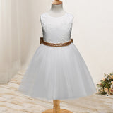 Toddler Girls Sequin Gown Dress Bow Children Shirt Girls Wedding Dress Lace Princess Dress