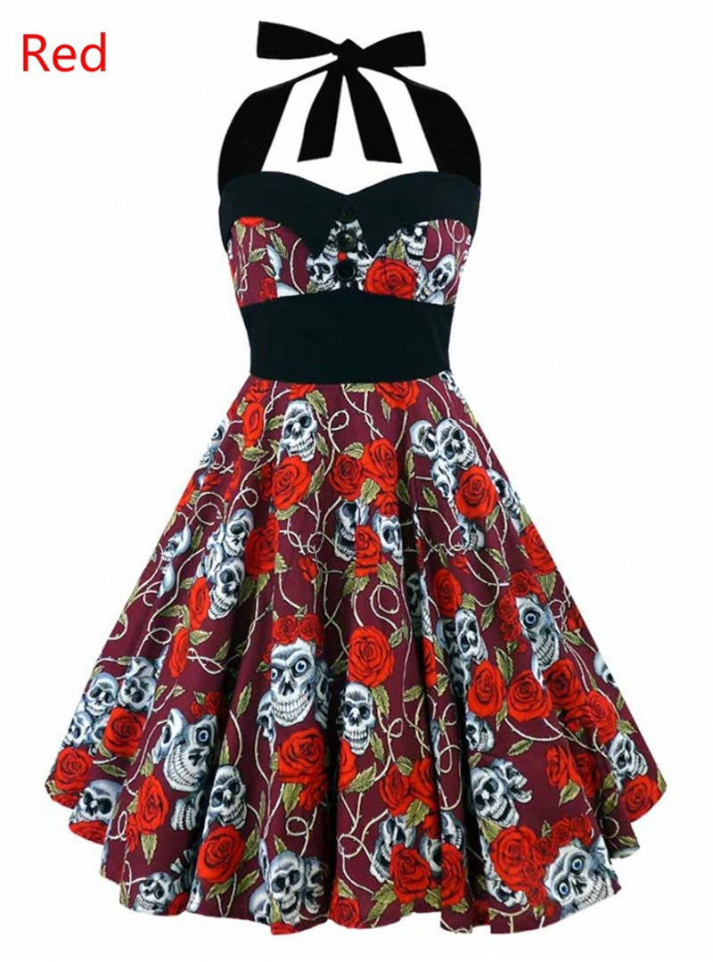 Skull Dress Summer Dress Fashion Party Dress