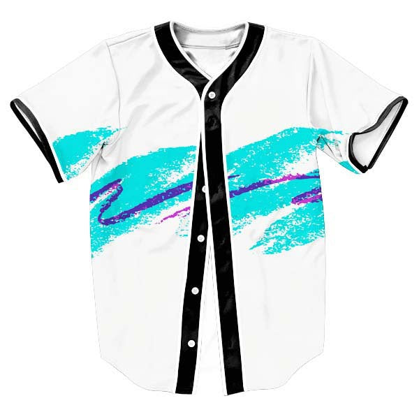 Baggy Baseball Jersey Short Sleeve 3D Printed Fashion Baseball Uniform